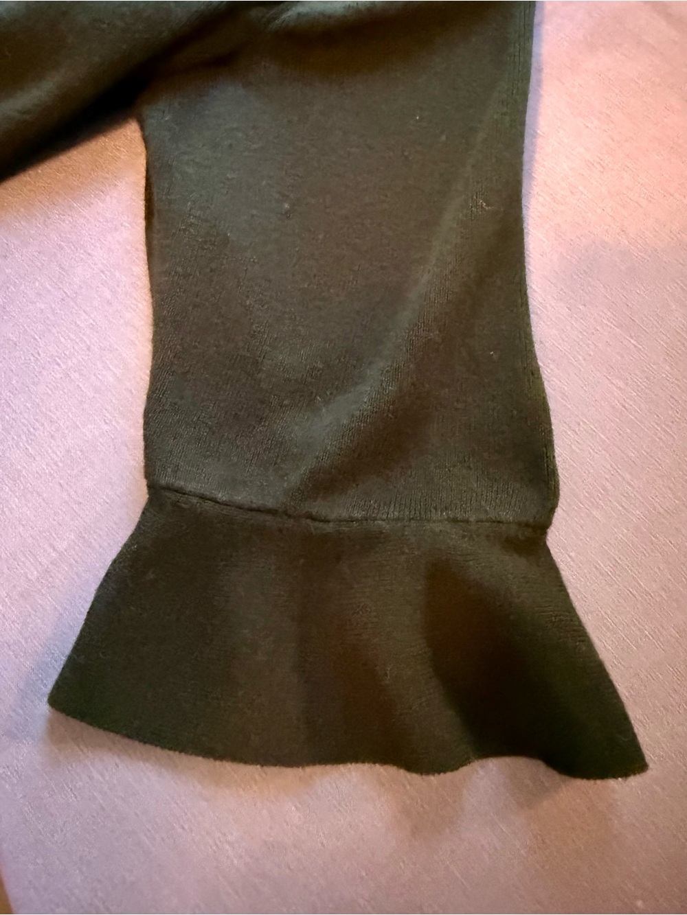 Talbots Open Front Cardigan | Bell Ruffle Sleeve M - Picture 7 of 9